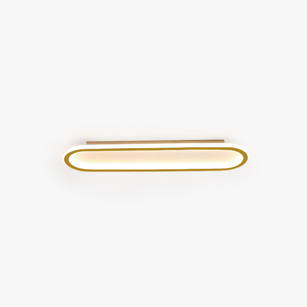 Sana Minimalist Oval Ceiling Light Black/Gold/Rose Gold