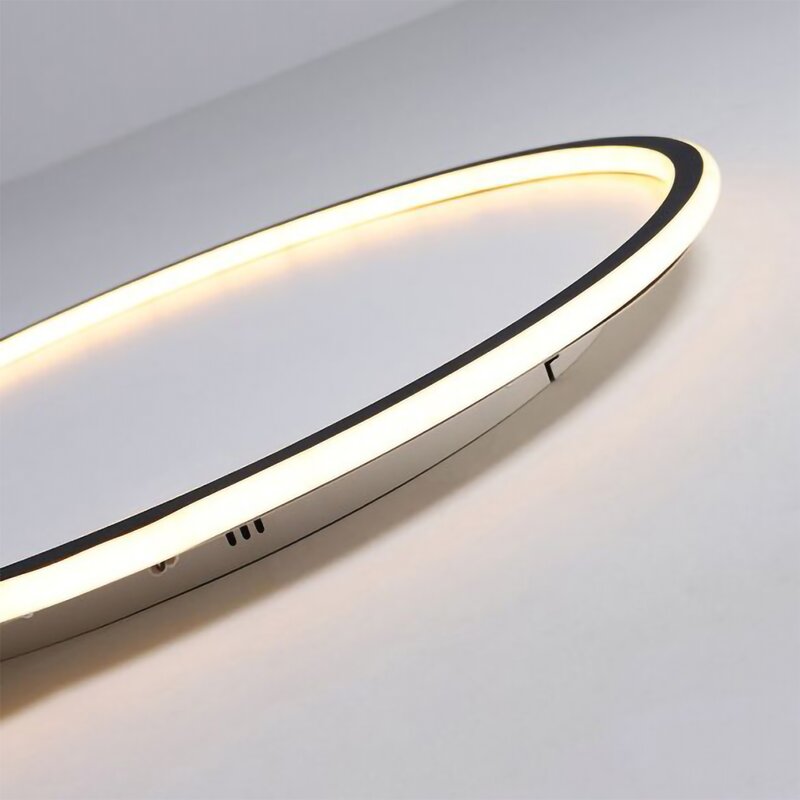 Quasso Modern Round Ceiling Light White/Black. Living Room