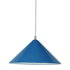 Nordic Cone Hanging Lamp Metal 1 Light Black/White/Red Pendant Light Fixture for Dining Room, 12.5"/16.5" Wide