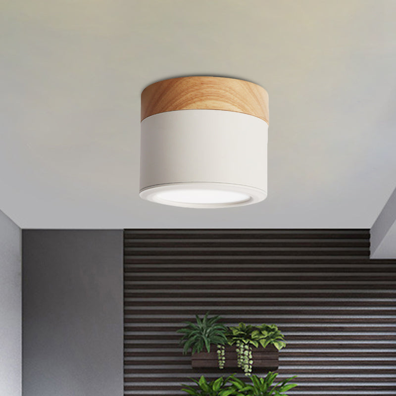 Bathroom Hallway Round Flush Mount Light Acrylic Macaron Loft Small Green/Grey/White Ceiling Lamp