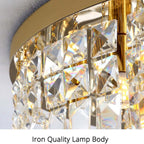Kristy Luxury Flush Mount Metal/Crystal Ceiling Light