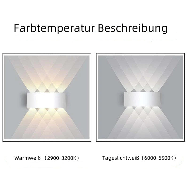 Ray Modern Outdoor Wall Light Rectangle LED White Metal Terrace