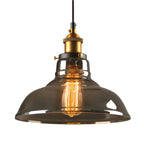 Retro Industrial Pendant Lamp with Glass – Smoky Glass Shade
