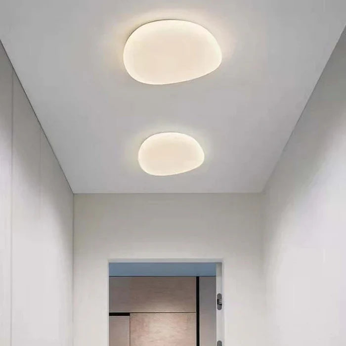 Organic LED Ceiling Lamp Natural Stone Shape