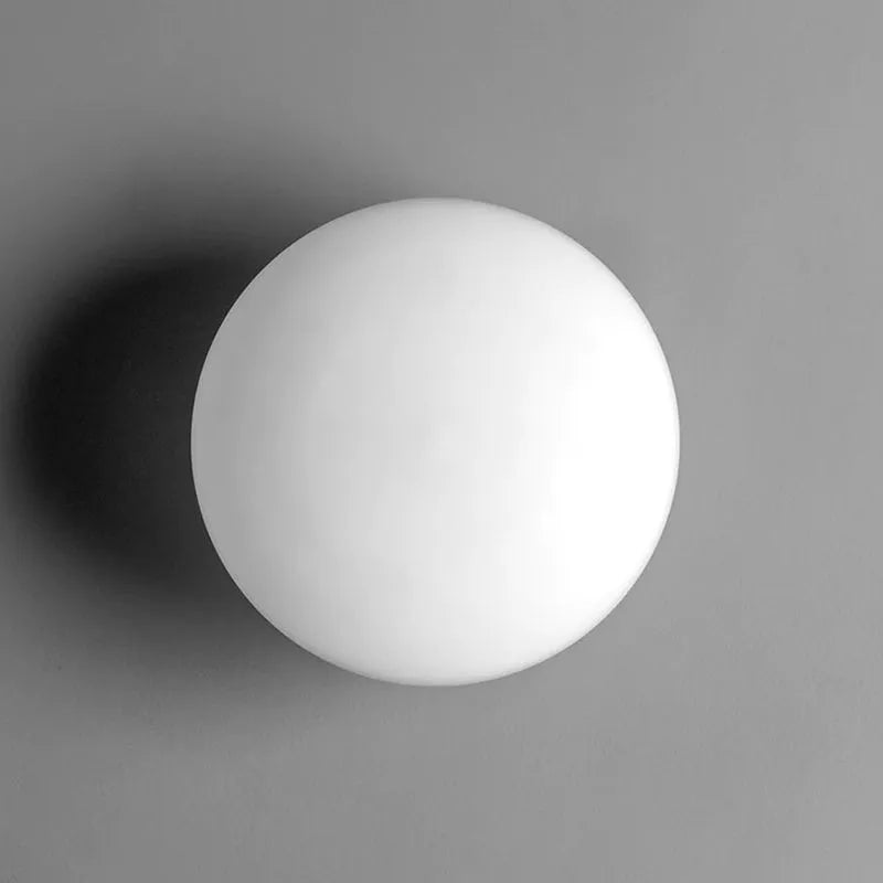 Valentina Modern Globe Shape Vanity Metal Glass LED Wall Lamp