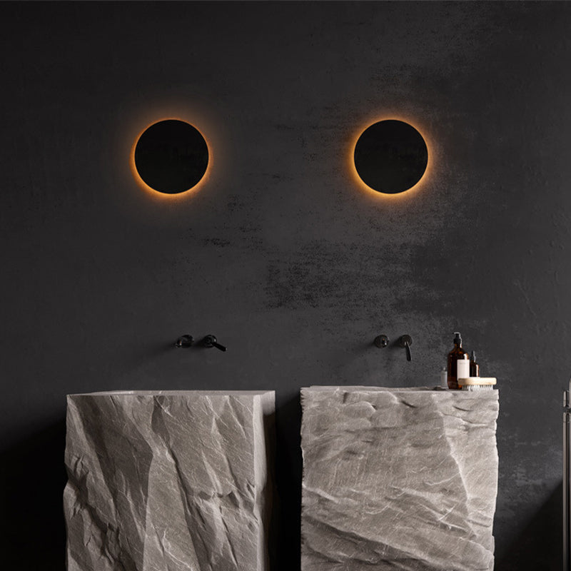 Klyne Minimalist Round/Square Outdoor Wall Lamp LED, Black/White