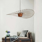 Zenro Modern Wave Suspension. Fabric. Black/Brown/Gold/White. Living Room