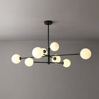 Truva Modern Bubble Chandelier. Copper/Glass. Black/Copper. Living Room