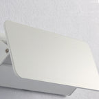 Modern Rectangular Wall Sconce, Metal, White, Garden