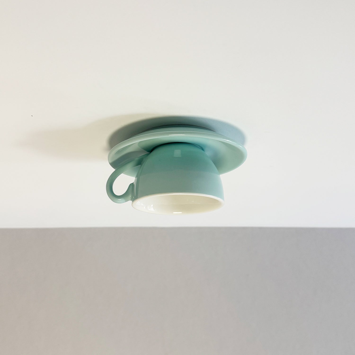 Valentina Modern Ceiling Light, Blue/Pink/Yellow, Coffee Cups, Ceramic, Bedroom