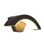 Elvon Nordic Arc Waterproof LED Outdoor Wall Lamp, Black