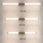 Moren Minimalist Linear Metal Wall Lamp, Gold