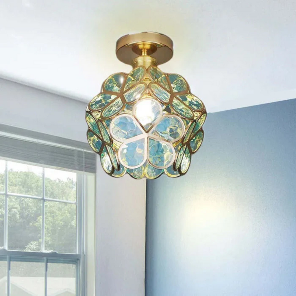 Zyvia - Luxe Glass Flower Ceiling Lamp