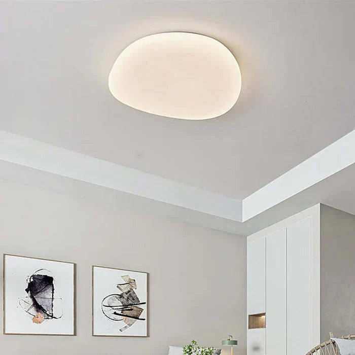 Organic LED Ceiling Lamp Natural Stone Shape