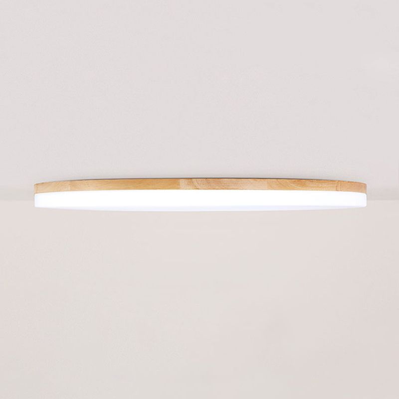 Eilo Large Modern Round LED Ceiling Light Wood