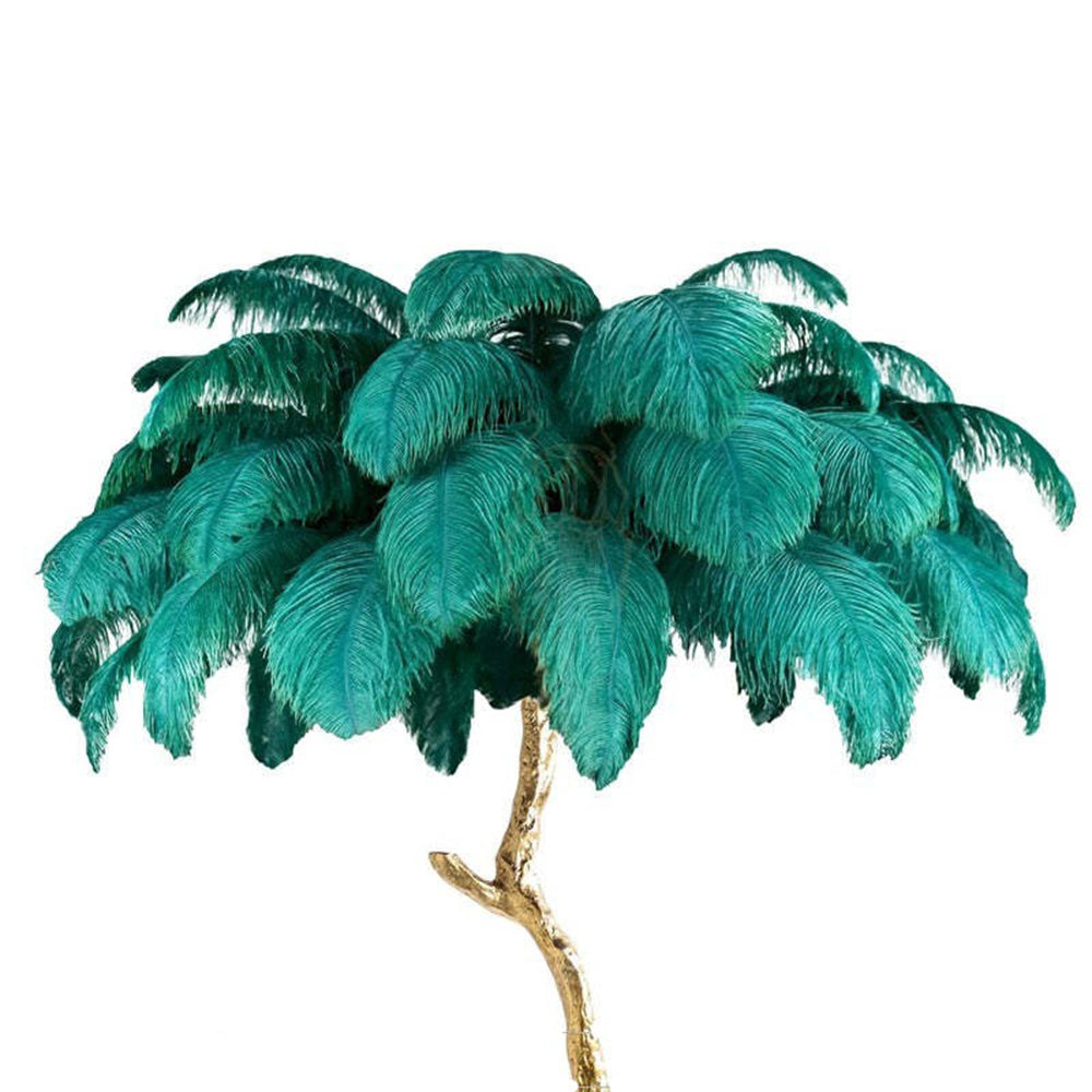 Luxury Feather/Colored Metal Floor Lamp