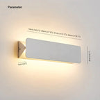 Modern Rectangular Wall Sconce, Metal, White, Garden