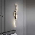 Lumor Modern Wave Design Wall Sconce Black/Gold Living Room