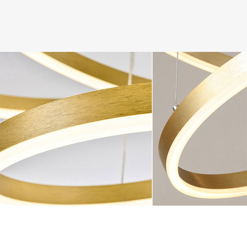 Remi Modern Metal Black/Gold/Coffee Suspension Ring
