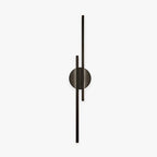 Arisha Modern LED Wall Light, Twin Linear, Black/White, Metal, Bedroom