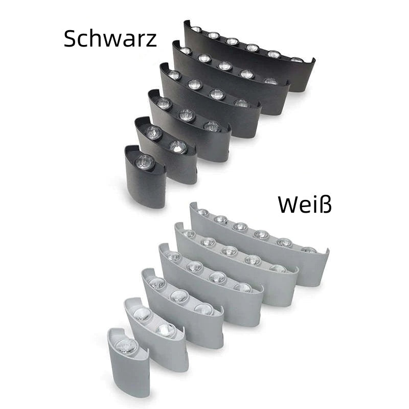 Ray Modern Outdoor Wall Light Rectangle LED White Metal Terrace