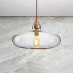 Global/Gourd/Ellipse Pendant Light Contemporary Smoky/Amber/White Glass 1 Light Dining Room Hanging Ceiling Lamp