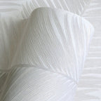 Soft Color Minimalist Wall Art 20.5" by 33' Leaf Texture Wallpaper Roll for Accent Wall