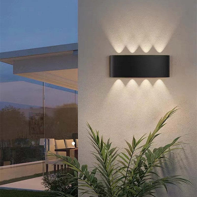 Tronix Modern Rectangular Wall Sconce Black/White. Corridor