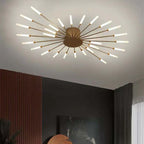 Modern LED Ceiling Chandelier - Minimalist Design Inspired by Sun Rays