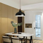 Modern Hanging Lamp with Wooden Accent – Minimalist Design