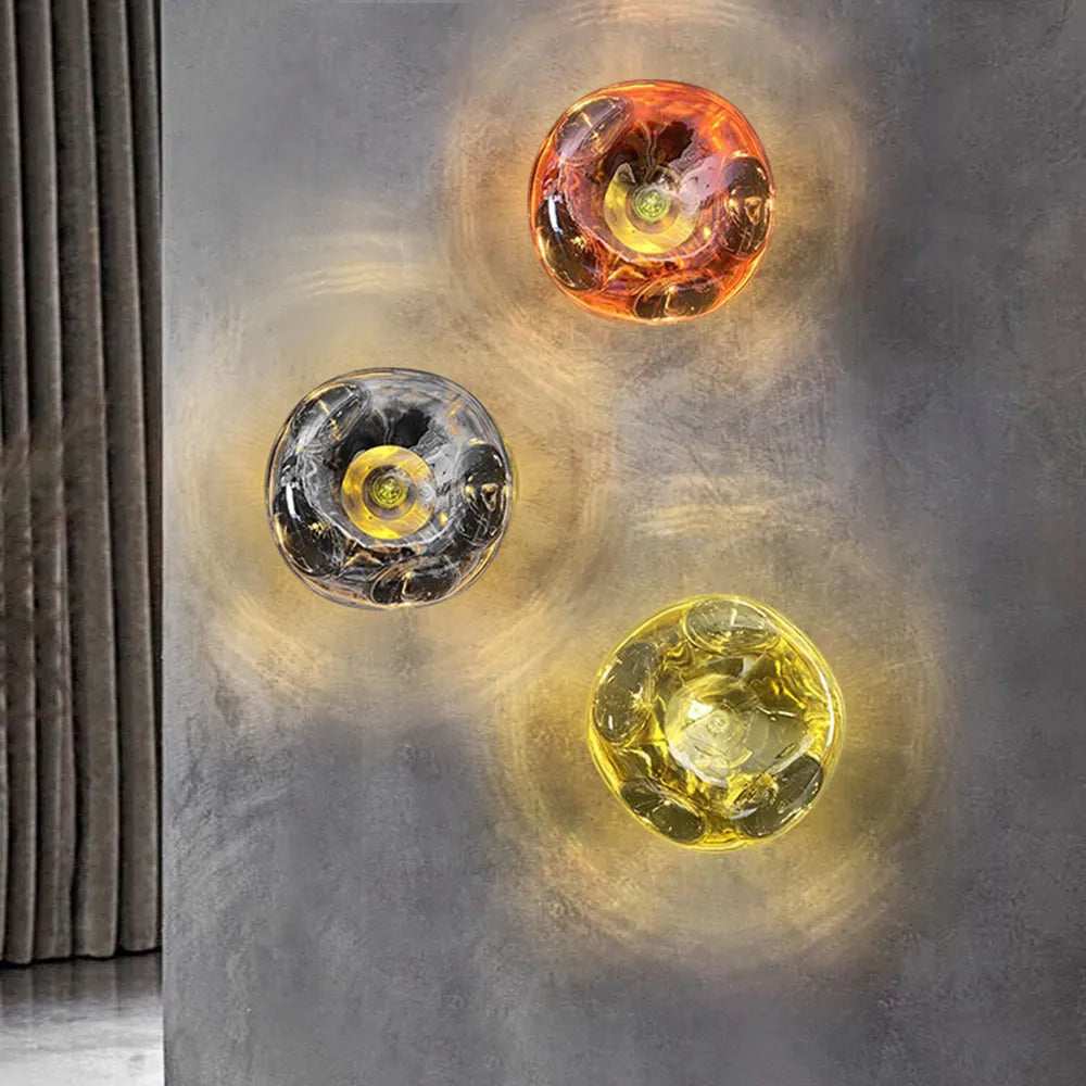 Valentina Modern Artistic Wall Lamp in Amber Luxury Lighting