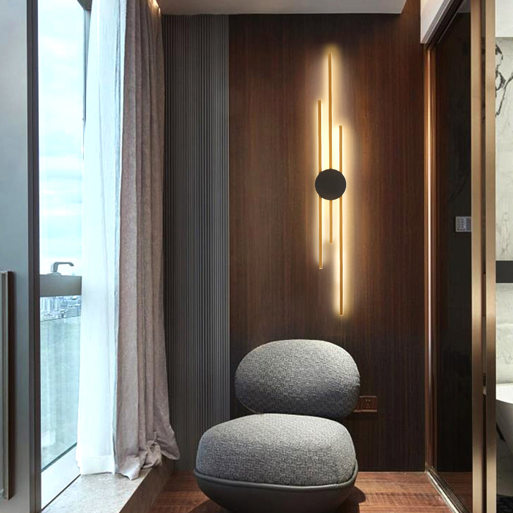 Saela Modern Linear 2 Colour Metal Wall Lamp