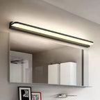 Arisha Nordic Linear Metal Mirror Front Wall Lamp, Chrome/Black