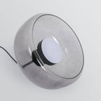 June Modern Cylinder Pendant Light. Clear/Smoky Gray/Amber