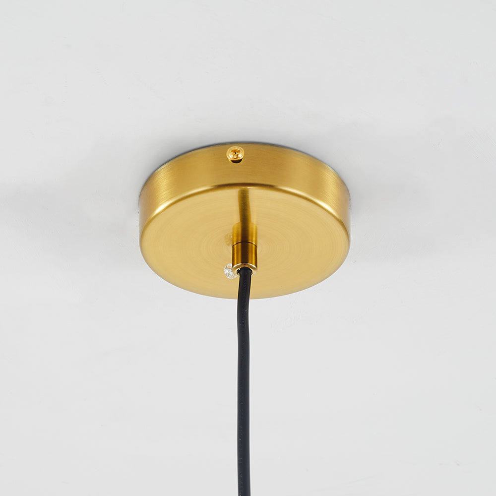 June Glass Globe Pendant Light Clear & Amber