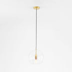 June Glass Globe Pendant Light Clear & Amber