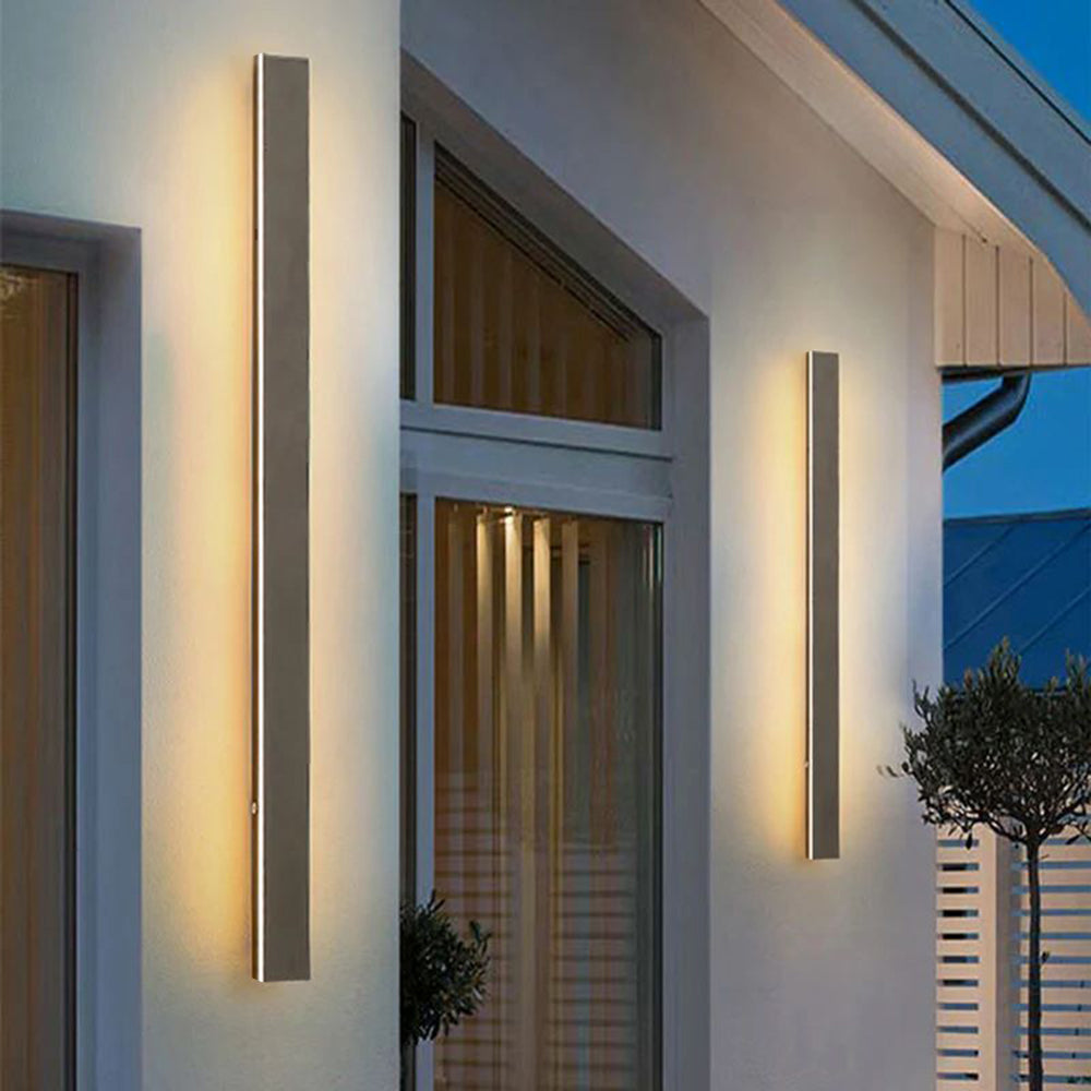 Ray Modern Linear Outdoor Wall Light Metal Acrylic Garden Hall