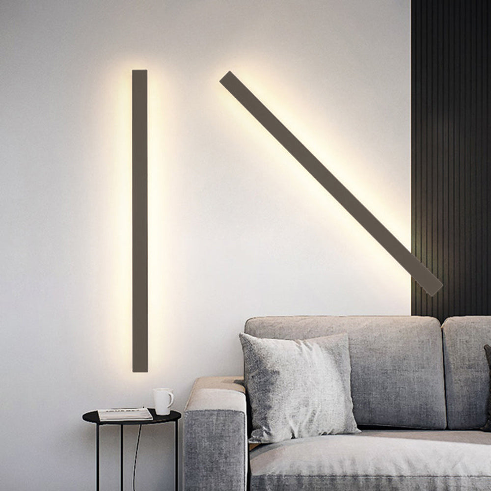 Ray Modern Linear Outdoor Wall Light Metal Acrylic Garden Hall