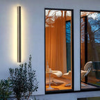 Ray Modern Linear Outdoor Wall Light Metal Acrylic Garden Hall