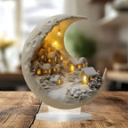 Livelle – Acrylic Moon Lamp with Village Decoration