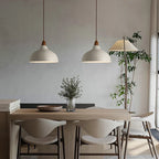 Modern Hanging Lamp with Wooden Accent – Minimalist Design