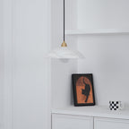 Delin Dome Pendant Light Alabaster & Brass
