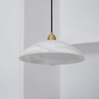 Delin Dome Pendant Light Alabaster & Brass