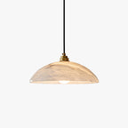 Delin Dome Pendant Light Alabaster & Brass