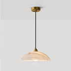 Delin Dome Pendant Light Alabaster & Brass
