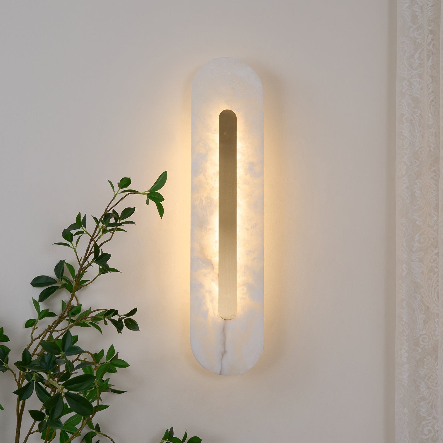 Hurn Alabaster Rounded Wall Lamp