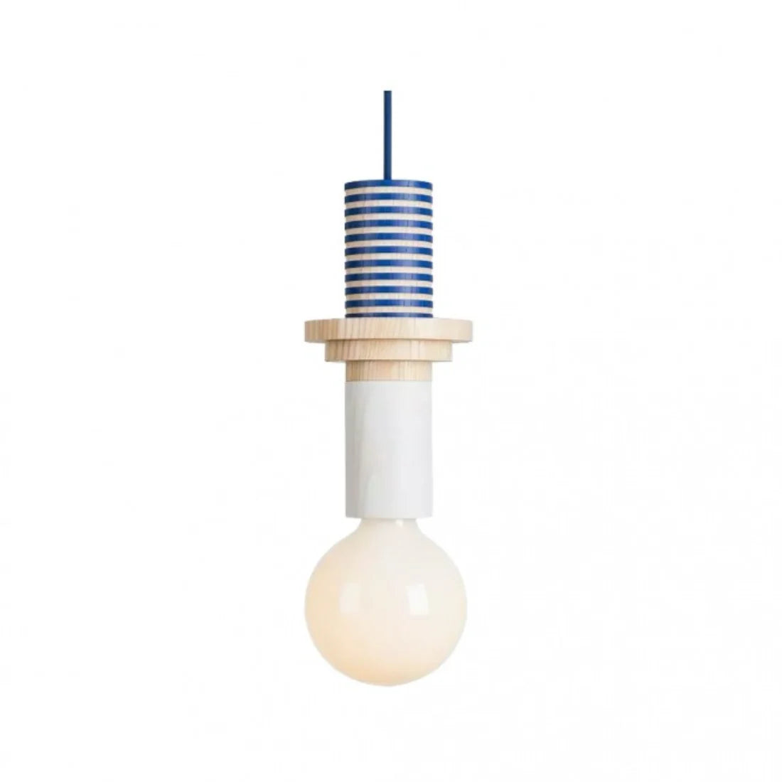 Alvar Multicolor Geometric Wood Pendant Light