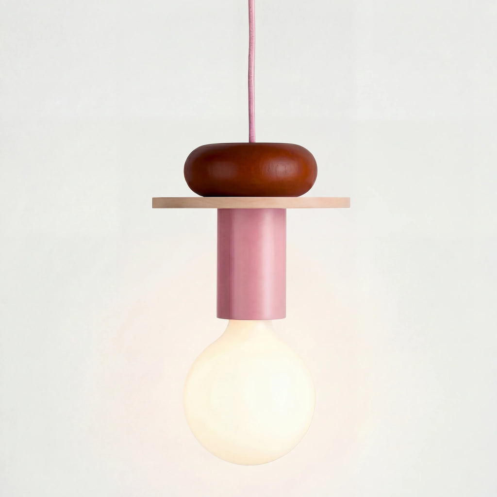 Alvar Multicolor Geometric Wood Pendant Light