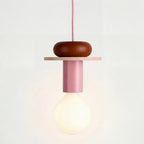 Alvar Multicolor Geometric Wood Pendant Light