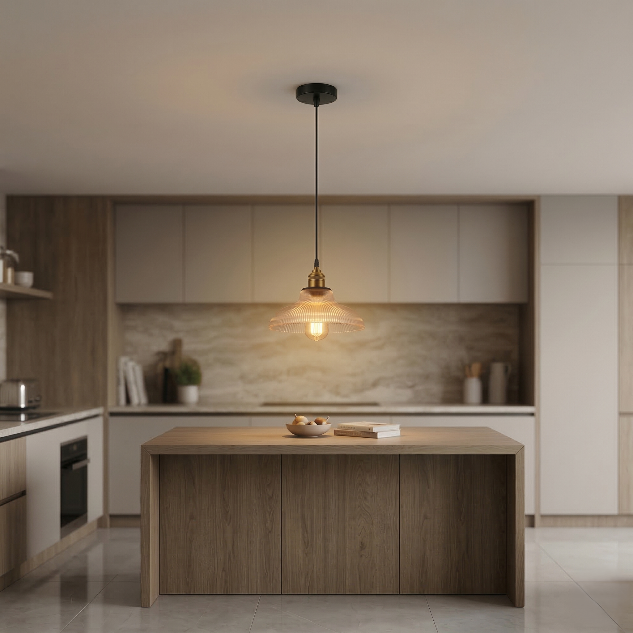 Aureli – Glass Pendant Lamp with Warm Light for Dining Table & Living Room